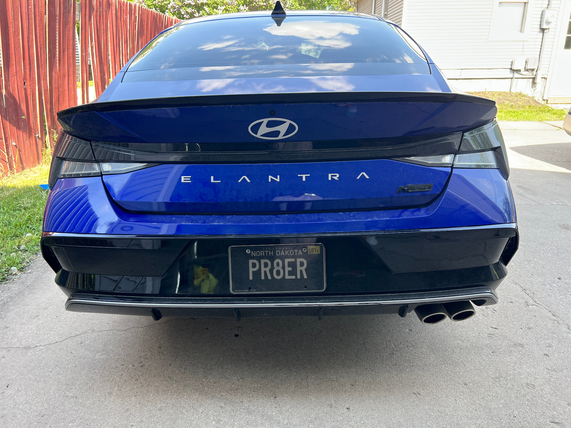 Elantra rear blackout details finished off clean. ✨