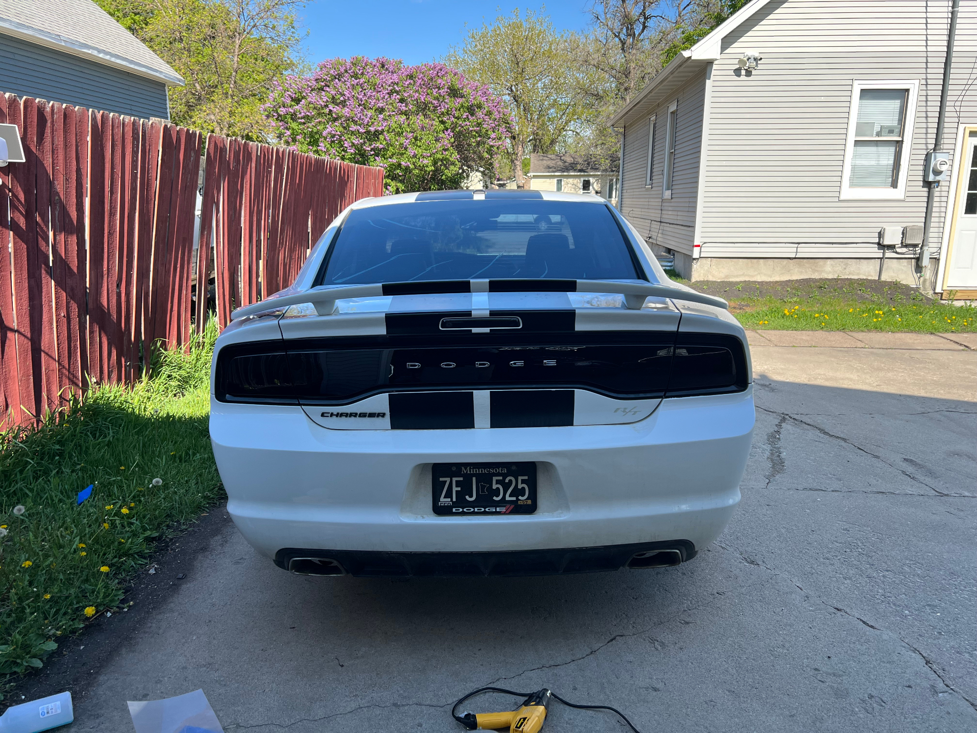 Charger rear stripe setup looking mean from every angle.